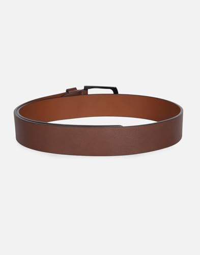Image of Men Brown Textured Formal Belt