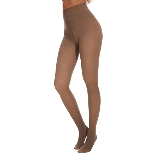 TNNZEET Fleece Lined Tights Women — Pantyhose Colorful Opaque Black Sheer Thermal Winter Warm Leggings Under Dress