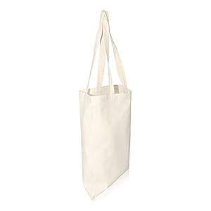 Pack of 10 Long Lasting 100% Cotton Canvas Reusable Hand/Shoulder Tote Shopping Bags.Natural Colour Ideal for Printing…