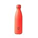 Botella térmica Water Revolution de 500 ml, botella de agua de acero inoxidable, aislamiento térmico de doble pared, al vacío, caliente y frío, termo de viaje, portátil, para deporte, camping (coral)