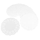 ZUNOXAZ 300 Stück Küchen Backpapier Fettresistentes Tortenspitze Cake Mat Runde Dessert Matten für Backen Frittieren und Servieren