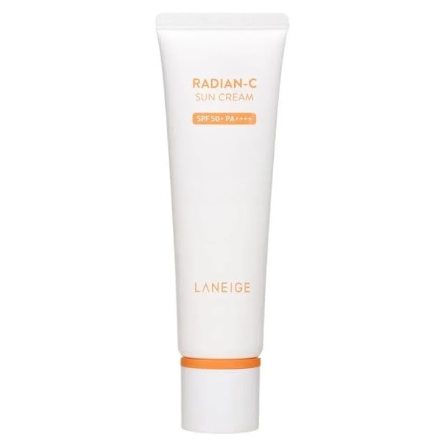Radian-C Sun Cream Sunscreen Lotion UV Protection Moisturizer Lightweight Sensitive Skin Blemish Pigmentation Dark Spots Daily Makeup Travel Essentials Korean Skin Care 1.69 fl oz /50ml.
