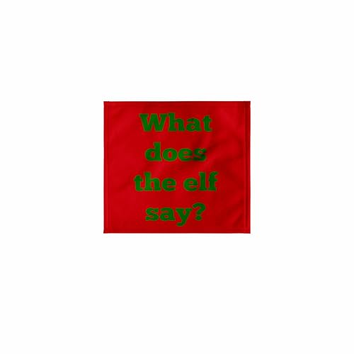 3dRose What Does the elf say red Green 11x12 Wash