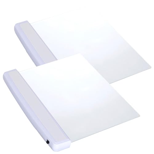 Luz de libro plana de diseño transparente, pack de 2 lámparas LED para lectura de alta gama