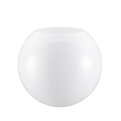 Image of Aspen Creative 28002-31, 8 inch White Acrylic Replacement Lamp Post Globe with 3-3 /4 inch Neckless Opening