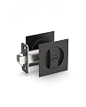 Asidrama Matte Black Square Pocket Door Lock, Pocket Door Hardware Square Door Lock for Privacy Sliding Door Bifold Door Locks and Pulls Handles - Pocket Door Hardware