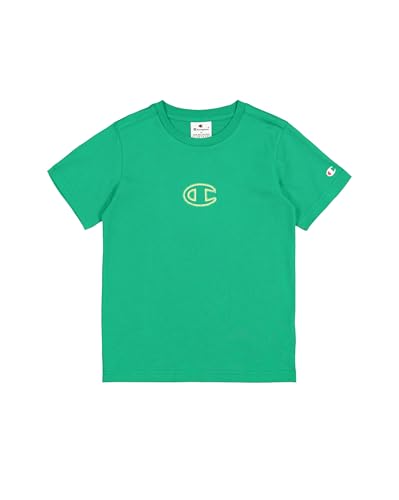 Champion SS Tee, T-Shirt Bambini e Ragazzi, Green (Gs130), 7-8 Anni