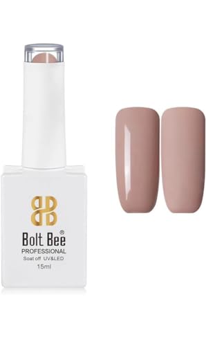 Image of Bolt Bee Dusty Blush Color Gel Nail Polish Soak Off UV Gel DIY at Home Manicure Salon Nail Art