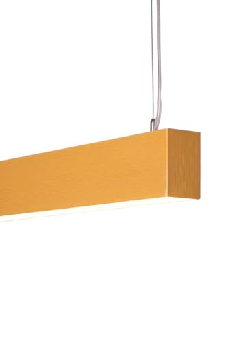 Image of Acco LED Modern 50x80mm LED Linear Light | Golden Linear Light | Decorative Pendant for Workspaces, Offices & Commercial Interiors | 50W | 4000K Neutral White