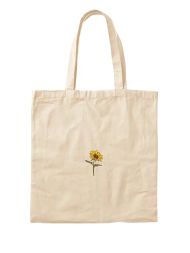 Sac fourre-tout esthétique tournesol léger avec poches de rangement