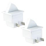 2-Pack Refrigerator Door Light Switch 2 Feet for Whirlpool, Kenmore, KitchenAid, Magic Chef, Maytag, Admiral Freezer Momentary Fridge Switch (2-Pin NC 2.5A AC White)