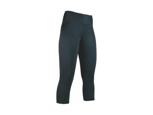 Leggings d'équitation fond silicone mesh antidérapant pantalon capri noir