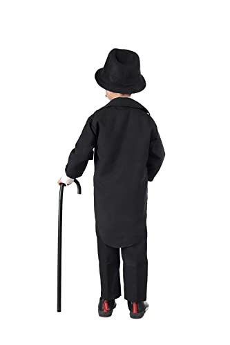Image of BookMyCostume Charlie Chaplin Dress for Boys | Comic Character Fancy Dress Costume | Charlie Chaplin Costume for Kids | With Stick 10-12 years