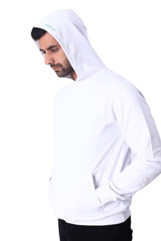 SEREIN Unisex Fleece Hoodies (White_XS) 3