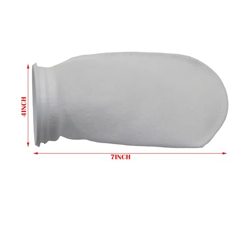 Image of ALEGI 10Pack Aquarium Filter Socks 4 inch by 7 Inch Long, 200 Micron - 4 Inch Ring Aquarium Felt Filter Bags