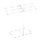 QUXVUIS Portasciugamani da bagno, portaoggetti multiuso, salvaspazio, funzionale, portasciugamani da bagno, portaoggetti in acrilico, autoportante, trasparente