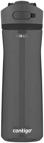 Gourde Contigo Ashland Autospout 720 Ml - Paille Rabattable, Bouton Une Main - Sans BPA, étanche, Lave-vaisselle - Pour Bureau, Vélo, Randonnée, Sport