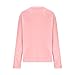 Hnodov Women's Fuzzy Pajama Tops Long Sleeve Fleece Flannel Pj Winter Warm Sleeping Shirts Ladies Pullover Sleepwear Pink