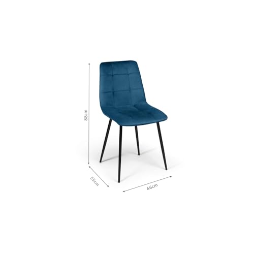 Lot de 4 chaises MILA en velours pour salle à manger - vue 3