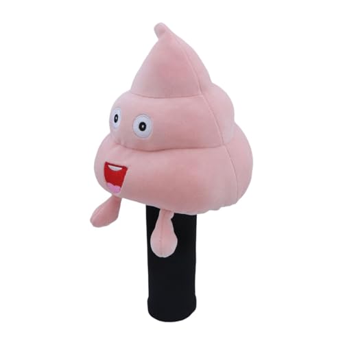 Vaveren Poop Plush Driver Head Cover Golf Club Head Cover Accessories, Universal, Gift, Anti Scratch Funny Golf Headcover Protector, Pink