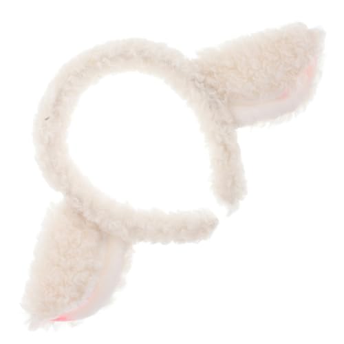 ERINGOGO Fluffy Cartoon Lamb Ear Headband Sheep Headband Women Plush Animal Ears Hairhoop Cute Soft Costume Headwear Hair Accessories for Parties Cosplay Daily Wear