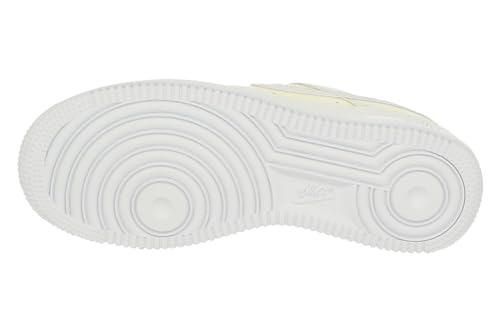 Nike Air Force 1 (GS), niedrige Turnschuhe f&uuml;r Kinder und Jugendliche, Fu&szlig;ball Hellelfenbeingrau 110, 38.5 EU