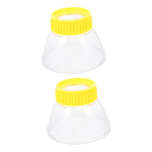 UPKOCH Caja De 2 Piezas Caja De Observación De Insectos Receptor Para Espectador Del Receptor Equipo De Exploración De La Naturaleza Spray De Cama Abeja Abdominales Yellow