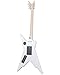 Leo Jaymz Diminator 6-String Electric Guitar, Bone Nut, 24 Fret, Mahogany Body with Roasted Maple Neck, Rose Wood Fretboard, Alnico V Pickups, Double Way Tremolo System With Locking Nut (White-Black)