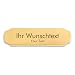 Produktbild Schild aus Messing mit Ihrer Gravur  99 x 27 mm, geschwungen - Messingschild für Briefkasten, Klingel und Türen