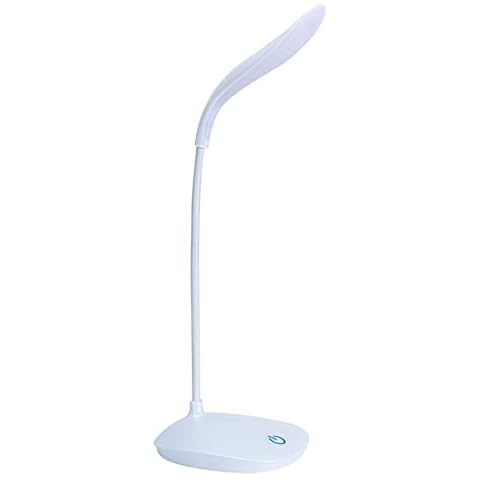 Viitech LED Desk Lamp, 12 LEDs 360° Flexible Universal Hose Reading Table Lamp with 3000~6000K Dimming, Touch Control USB Rechargeable Reading Lamp for Students Dorm Reading Cover