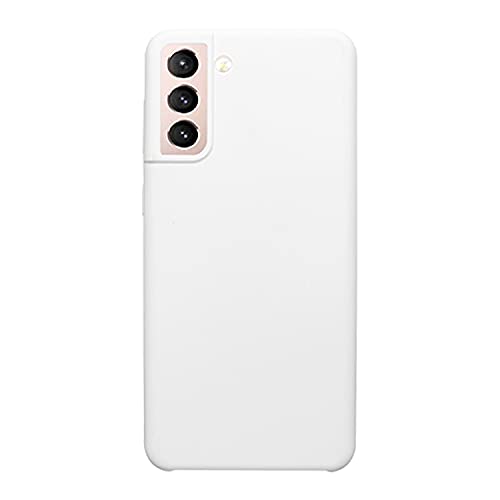Image of LIRAMARK Liquid Silicone Soft Back Cover Case for Samsung Galaxy S21 (White)