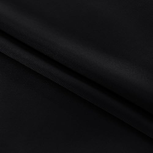 Image of MLMC Black Chiffon Fabric by The Yard Pre-Cut Sheer Chiffon Arch Fabric 10 Yards Airy Continuous Draping Panels 60 inch Wide for Wedding Backdrop Craft Ceiling Decor