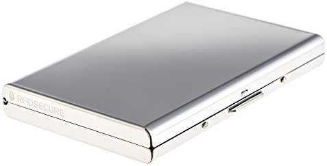 Minimalist Aluminum Slim Wallet RFID Blocking Money Clip, Black/White, Slim Wallet