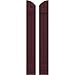 Ekena Millwork ARW101BE207X58WRH Americraft Two 2 Exterior Real Wood Joined Board-n-Batten Shutters w/Elliptical Top (Per Pair), 7"W x 58"H, Wine Red