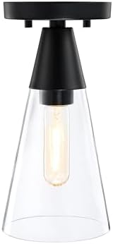 DESIGNERS FOUNTAIN Norro Flush Mount Ceiling Light, 5.5 Inch Lighting Fixture for Kitchen, Bedroom, Bathroom, and Hallway, Matte Black, D290M-5FM-MB