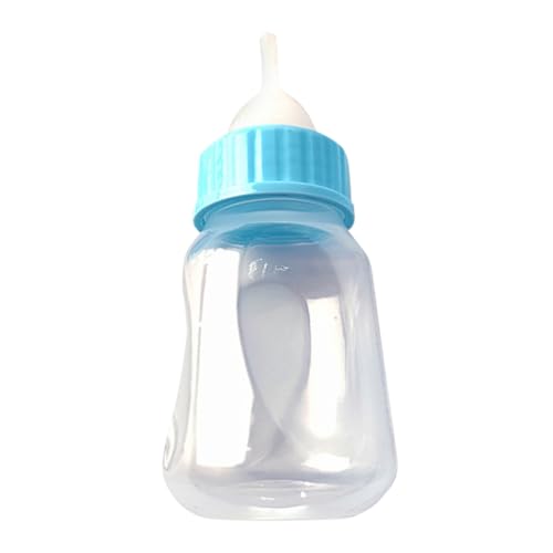 Toyvian 2個猫用哺乳瓶 プラスチック製 幼猫の授乳ボトル 小型ペット用 フィーダー 大容量 給餌スケール付き