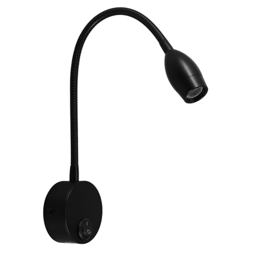 SOESFOUFU Wall Lamp Reading Light Wall Led Lights for Bed Gooseneck Bed Lamp Booklight Aluminum Black