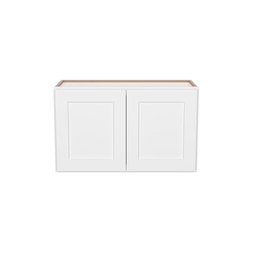 Image of Furinno Shaker Wall Kitchen Cabinet, Ready to Assemble, 12 D x 30 W x 18 H, White