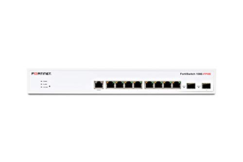Image of FORTINET FortiSwitch 108E-FPOE Ethernet Switch - 8 Ports - Manageable - 2 Layer Supported - Modular - 2 SFP Slots - Twisted Pair, Optical Fiber - 1U High - Desktop, Rack-mountable, Standalone