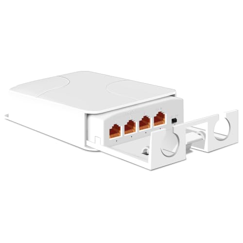 Image of 4 Port Outdoor 2.5Gbps PoE Extender 1 in 3 Out-IEEE 802.3af /at, 90W in 30W Out Waterproof PoE Repeater with 100 /1000 /2500Mbps, Vlan, PD Auto-Detection, Extend to 100m, Wall Mount Plug & Play
