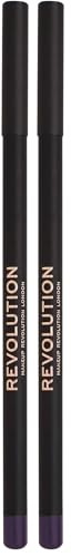 Delineador de ojos Makeup Revolution lápiz negro mate pack 2