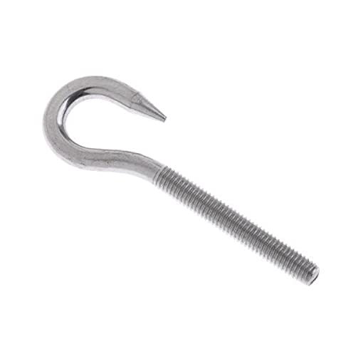 Image of 2xMarine 304 Stainless Steel Hook Bolt Eye Screw Threaded Bolt Boat Parts M4 | Fasteners & Hardware | Screws & Bolts