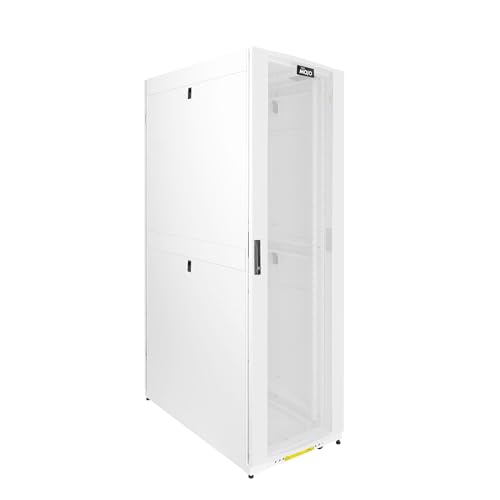 Image of Tecmojo 42U Server Rack Cabinet - PRE-Assembled 24inch Width 43inch Depth IT Network Equipment Cabinet Rack Enclosure with Casters - 3000lbs Weight Capacity(06White)