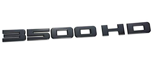 Image of Aimoll 1pcs 3500HD 3500 Hd Plastic Letter Emblem Badge Nameplate Replacement for Gm Chevrolet Silverado Glossy (Black)