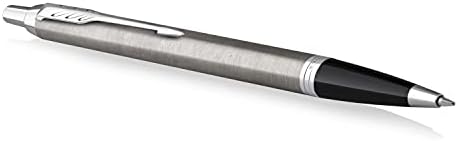 PARKER IM Ballpoint Pen | Stainless Steel with Chrome Trim | Medium Point with Blue Ink Refill | Gift Box