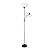 Simple Designs LF2000-BLK Mother-Daughter Floor Lamp with Reading Light, Black