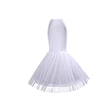 Parliky Mermaid Dress Petticoat Mermaid Underskirt Wedding Dress Petticoat Fishtail Underskirt Mermaid Slip for Dress Crinoline Petticoat Bridal Gown Slip Pannier Bride Corset White