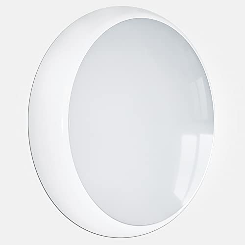 LEDBRITE LED Ceiling Light 2D Bulkhead Emergency 18w Fitting IP65 Switchable 3000K 4000K 6500K LED Outputs
