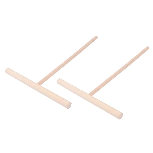 Unomor Crepe Tools Spreader 2 Pieces Wood Crepe Batter Spreader for Uniform Dough Application for Wooden Kitchen