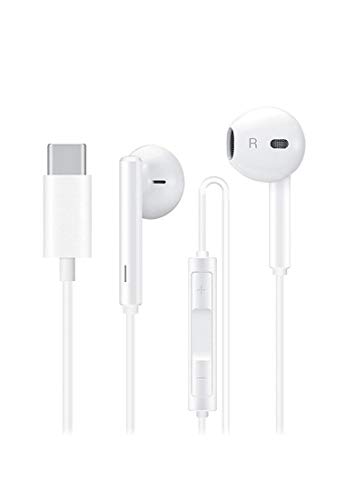 سماعات هواوي هاي ريس كلاسيك توضع داخل الاذن بتحكم سلكي اصدار USB C لجوال هواوي ميت 10 - لون ابيض